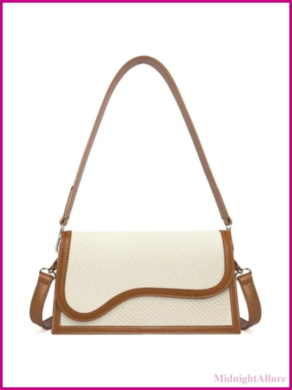 PU Leather Crossbody Hobo Shoulder Bag with Detachable Straps